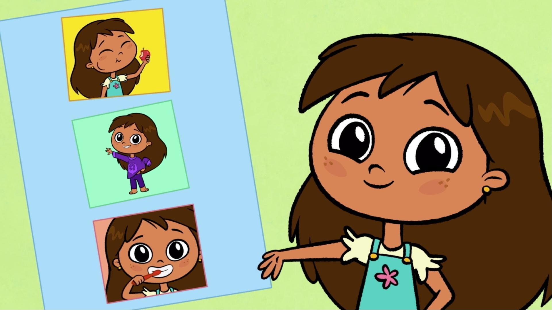 Rosie sings a song about the importance of routines.